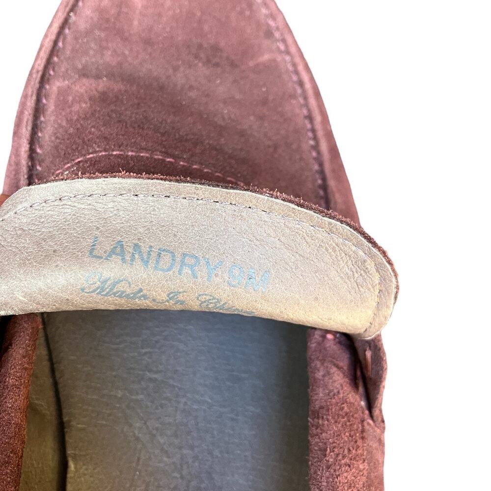 Donald Pliner Plum Suede Penny Loafer Landry Size 9 - Picture 8 of 8